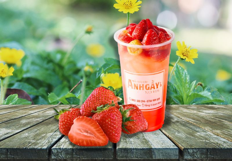 Trà Dâu Tây - Ngọt ngào hương dâu, thanh mát vị trà, Trà dâu tây là bản tình ca lãng mạn cho vị giác.